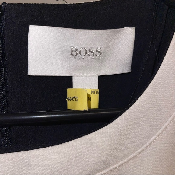 BOSS by Hugo Boss Daina short sleeve sheath dress - black/white - Picture 3 of 12